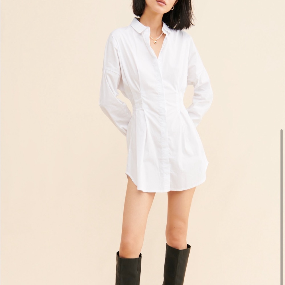 OW Intimates Ella Shirt Dress- Size L- white